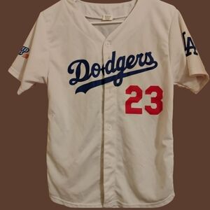 Dodgers White & Blue Kellogg's Baseball Jersey